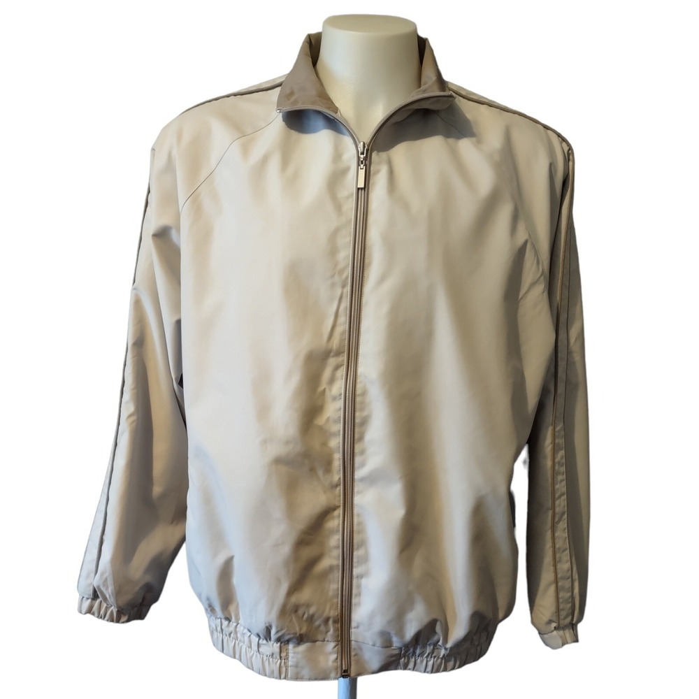 Weatherproof Jacket Mens XL Windbreaker Tan Gorp Core Streetwear Water Repellent